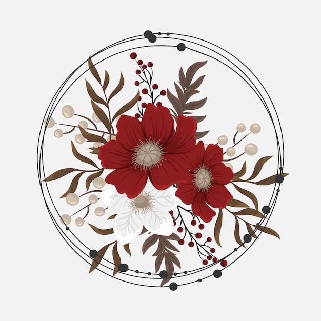 Red clipart flower