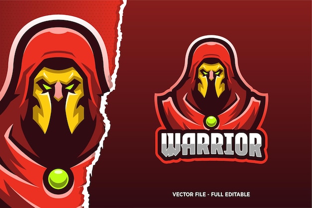 Assassin Ninja Warrior Eith Cloak Mascot Logo Gaming Vector Illustration  Stock Illustration - Download Image Now - iStock