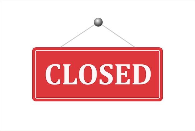 red closed sign