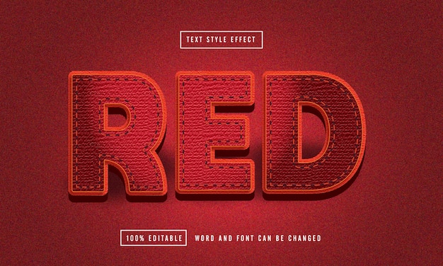 Red cloth text effect bewerkbaar