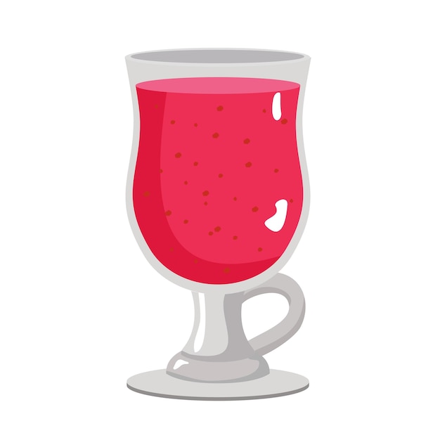 Vector red cocktail