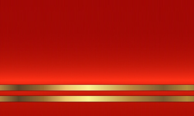 Red color with golden lines luxury concept