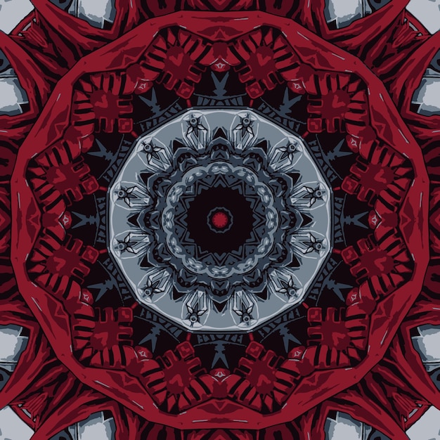 Red color with kaleidoscope effect