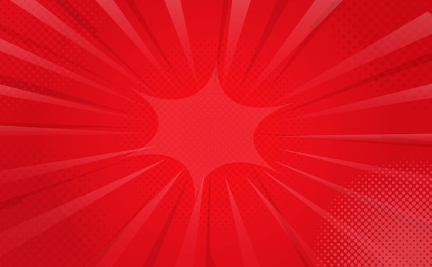 Red Comic Background for Additional Design