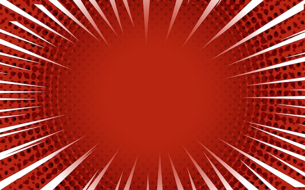 Red comic background retro vector illustration