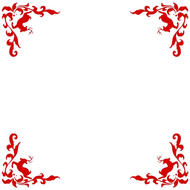 Красный угол Элегантная рама Граница Рождественская цель