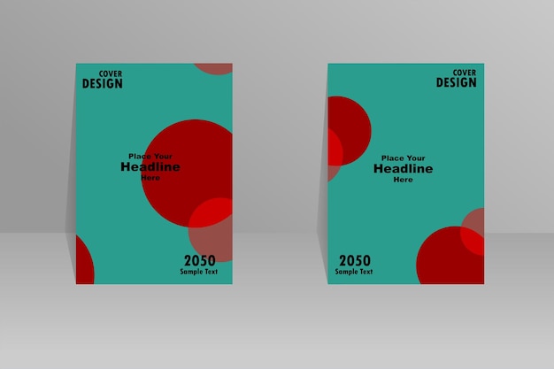 Red cover design vector template brochure flyer magazine presentation