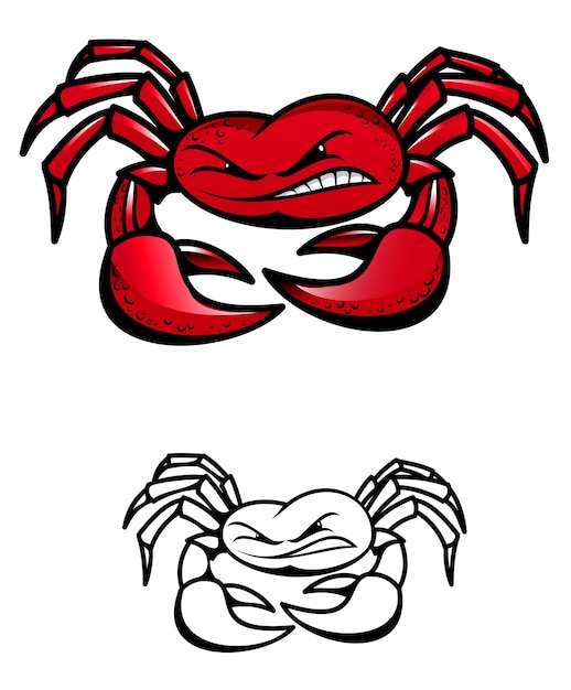 Red crab with claws