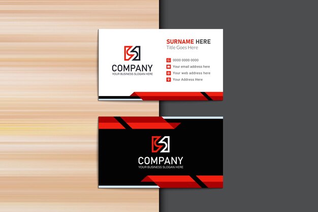 Red Creative and professional business card