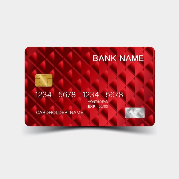 Rosso design della carta di credito.