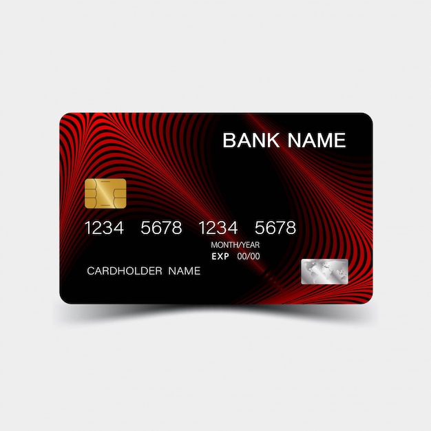 Red credit card.