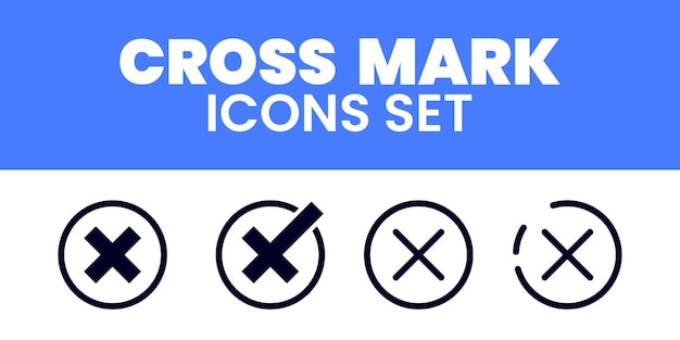 Red Cross Mark Icons Set Illustration Wrong Cross Mark Vector Sets Cross