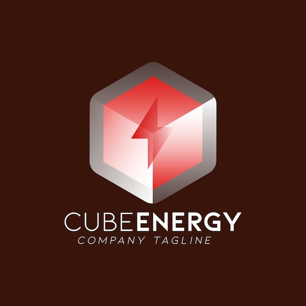 Red Cube Energy logo ontwerp