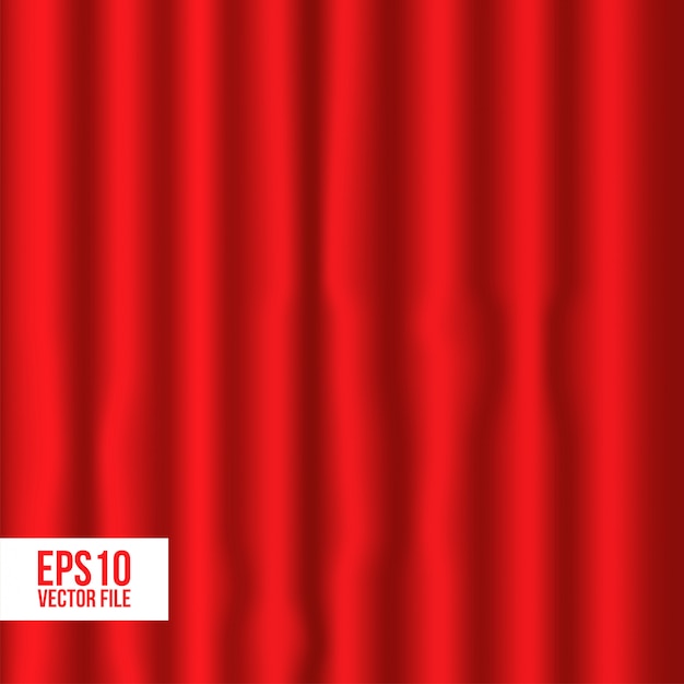 Vector red curtain for background or backdrop