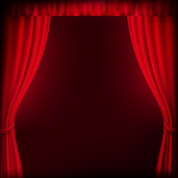 Red curtain background template.   file included