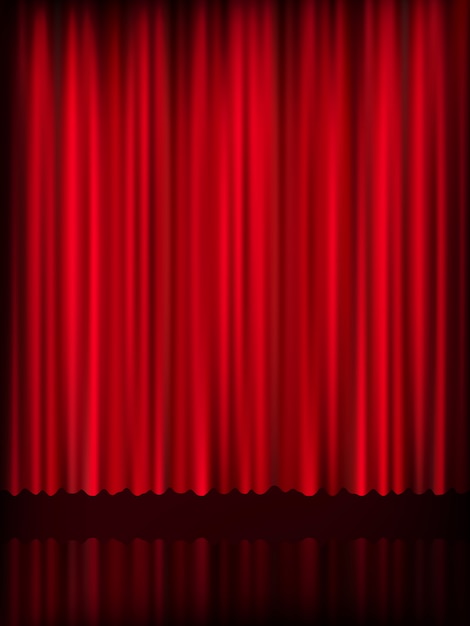 Red curtain background template.   file included