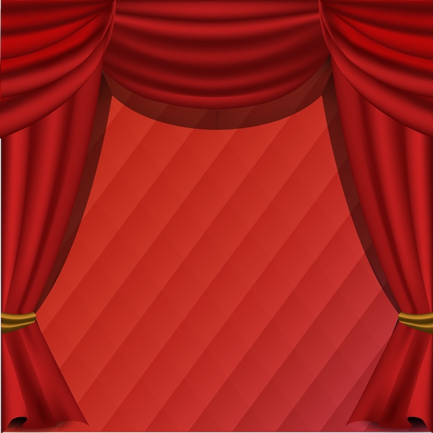 Red Curtain for opera background or graduation