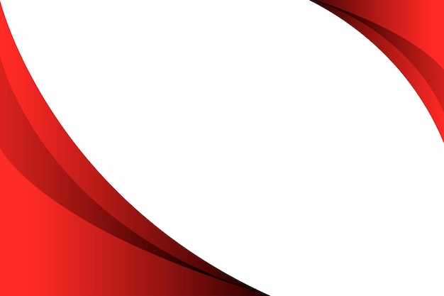 Vector red curve on a white background