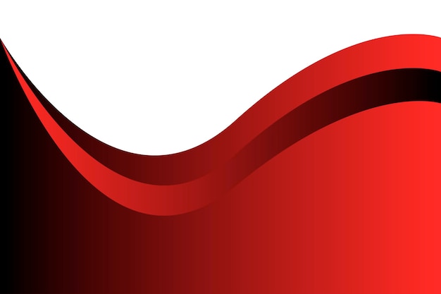 Vector red curve on a white background