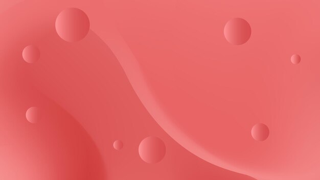 Red curvy wave background in soft gradient color