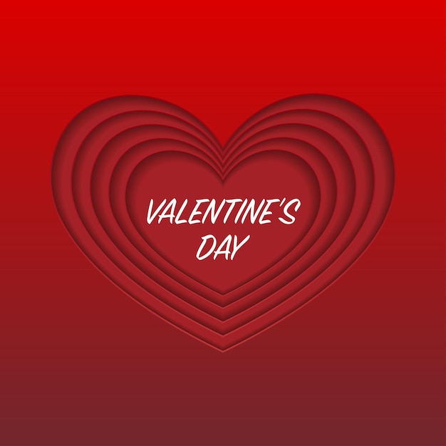 red cut paper heart background