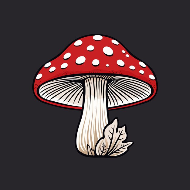 red cute mushroom