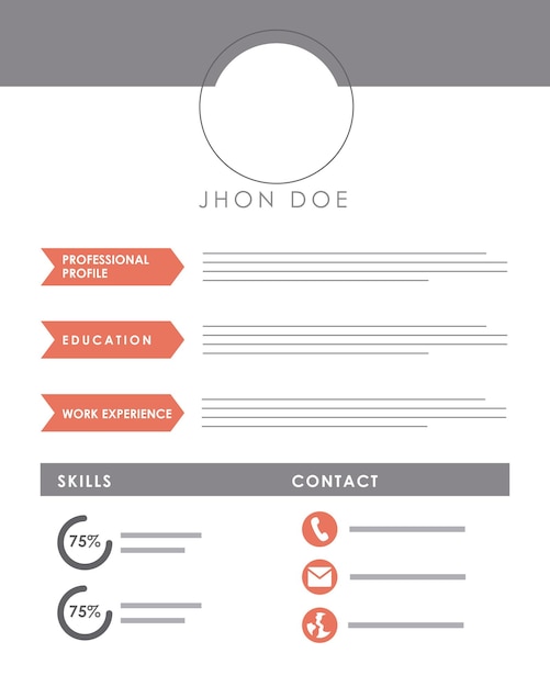 Red cv template