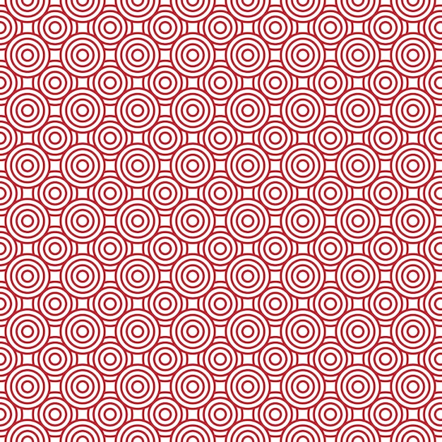 Vector red cyclic seamless pattern chinese background