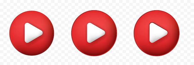 Red d play button logo icon minimalist red button symbol