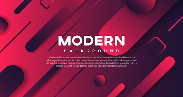 Red dark gradient geometric modern background design