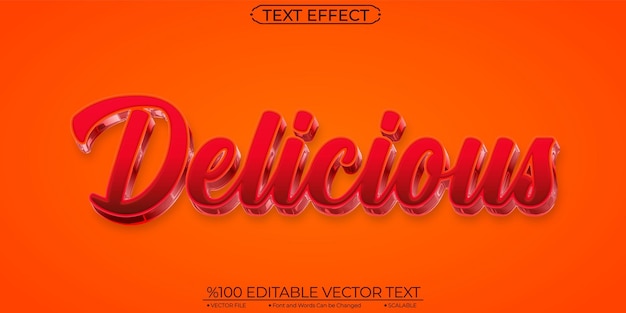 Red Delicious Editable and Scalable Text Effect