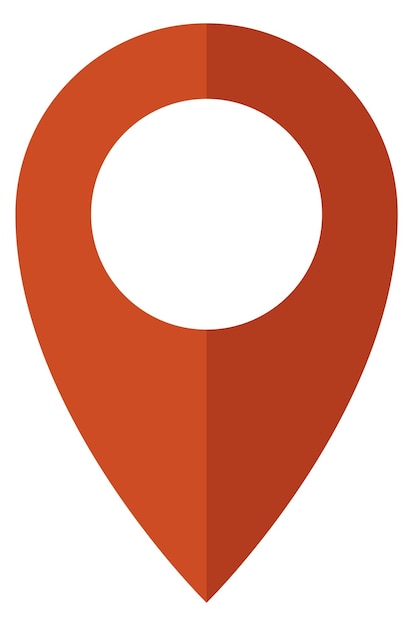 Red destination point symbol geo pin sign