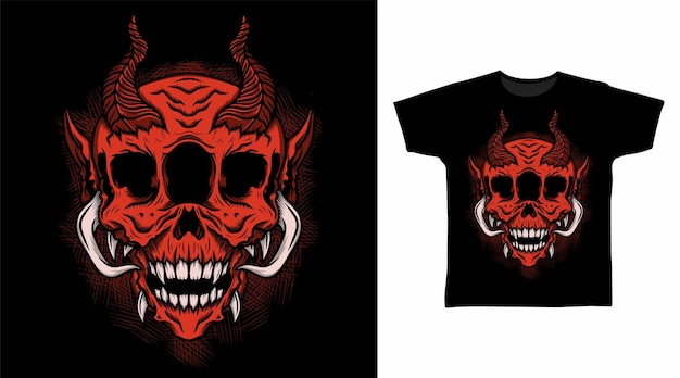 Vector red devil tshirt design concepts