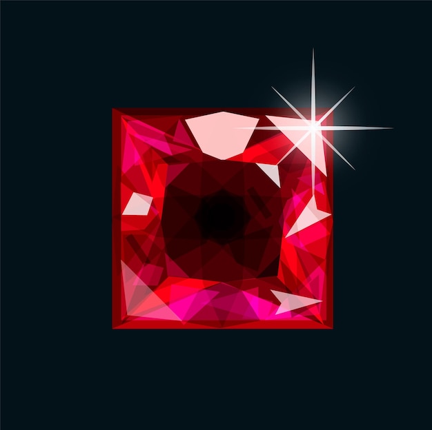 Premium Vector | Red diamond cartoon vector illustration