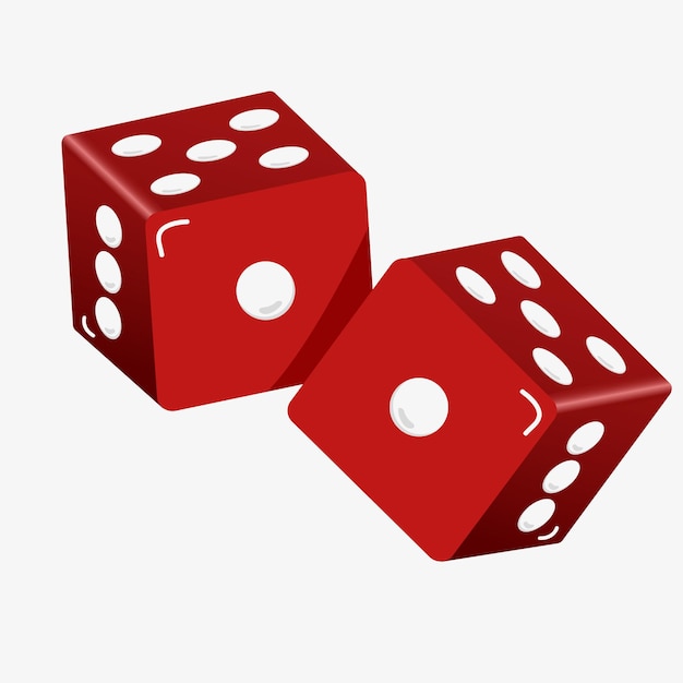 Red dice vector illustration eps10