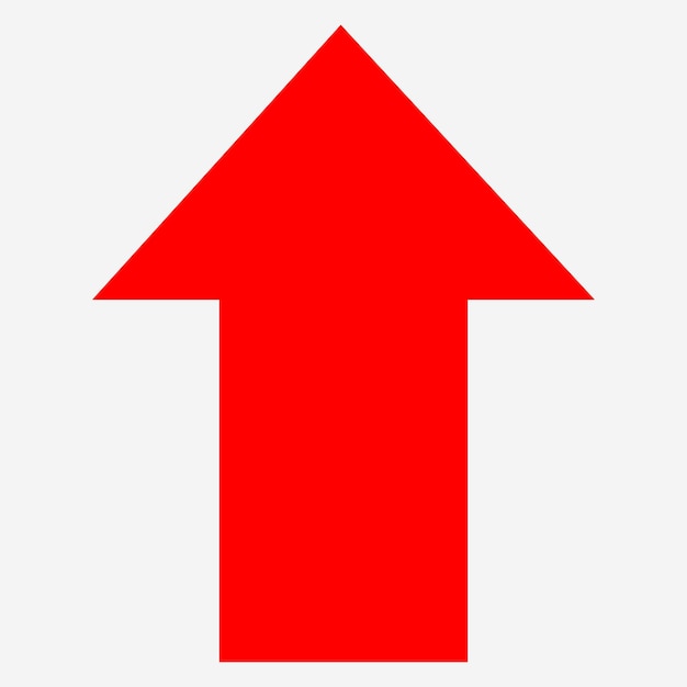 Vector red directional arrow