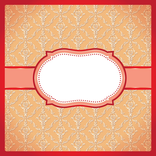 Red dotted ornamental frame