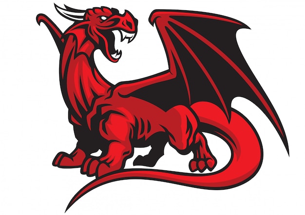 Red dragon mascot