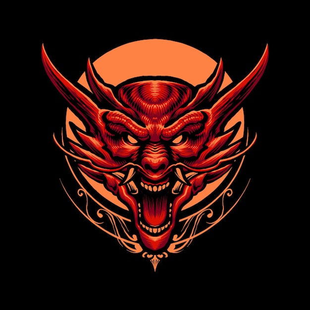 The red dragon scream illustration