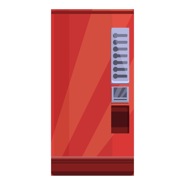 Red drink machine icon cartoon of red drink machine vector icon for web design isolated on white background