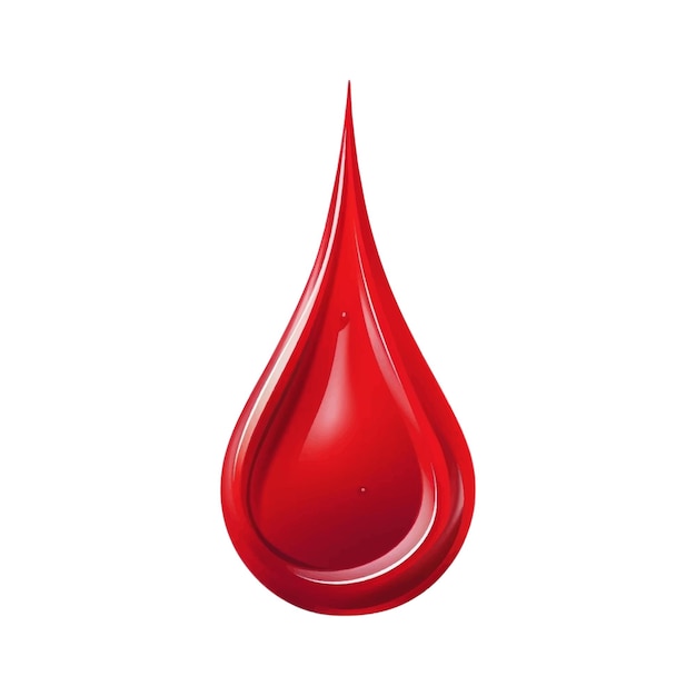 Vector red drops like drops of blood on a white background