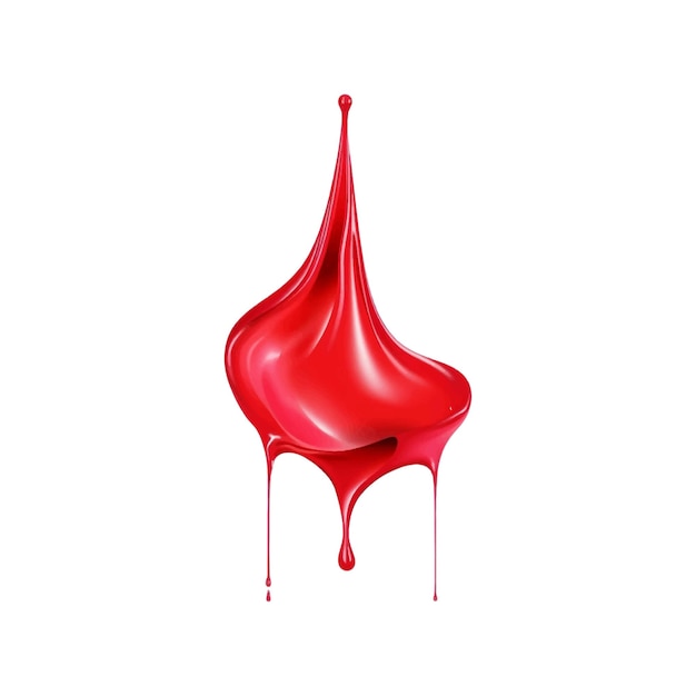 Vector red drops like drops of blood on a white background