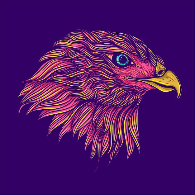 red eagle head artwork