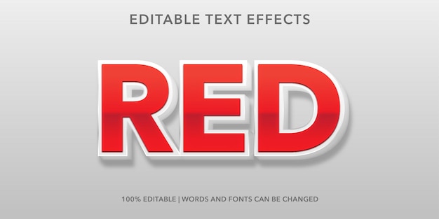 Red Editable Text Effect