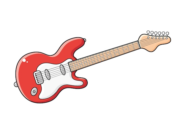 Red electric guitar