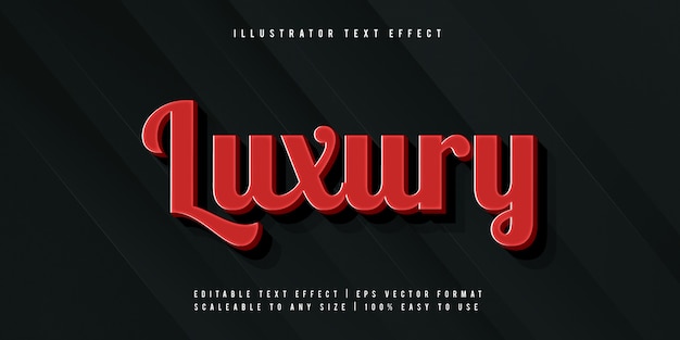 Red Elegant Text Стиль Эффект шрифта