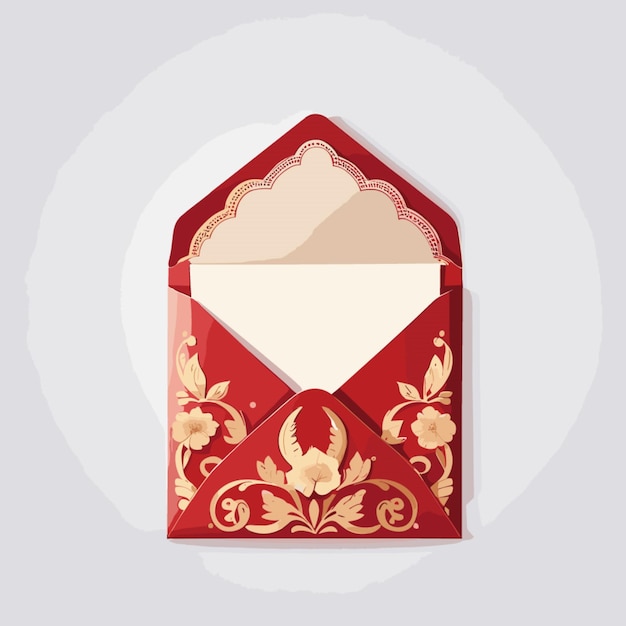 Red envelopes flat design vector detailed cartoon