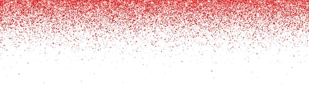 Red falling particles on white background wide horizontal Vector