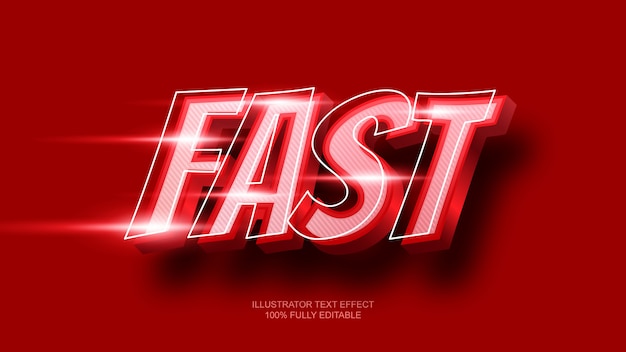 Red fast text effect