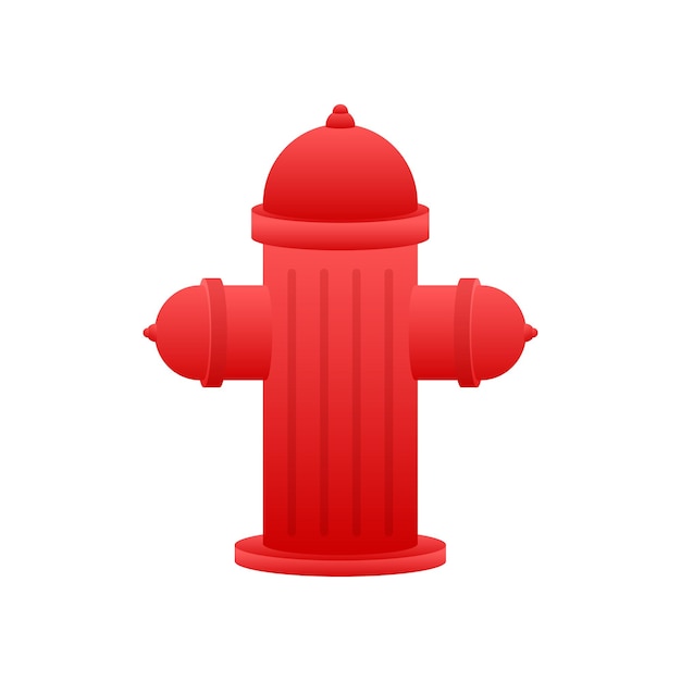 Red fire hydrant Clean water Water street specific checkpoint Vector stock illustration